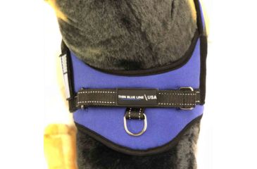 Image of Thin Blue Line Harness With Patch, Thin Blue Line - DOG-HARN-TBL-MEDIUM-KIT