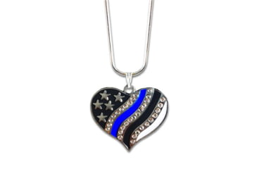 Image of Thin Blue Line Heart Necklace