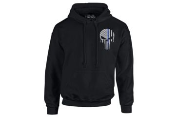 Image of Thin Blue Line Hoodie - Skull, Black - BLPUN-H-BLACK-XXL