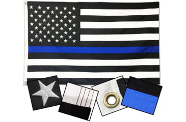 Image of Thin Blue Line House American Flag/Pole Hem, 3x5ft, HB-AMERICAN-3X5
