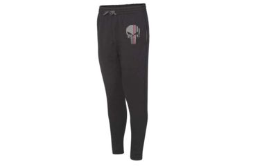 Image of Thin Blue Line Joggers - Thin Red Line, Skull, Black - SKULL-TRL-JOGGERS-BLK-XXL