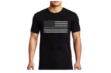 Image of Thin Blue Line Men's - Short Sleeve Classic Thin Silver Line - MENS-CLASSIC-TSL-BLACK-XXL
