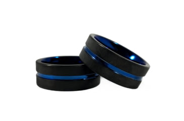 Image of Thin Blue Line Mens Ring - MEN-RING-TBL-BLACK-105