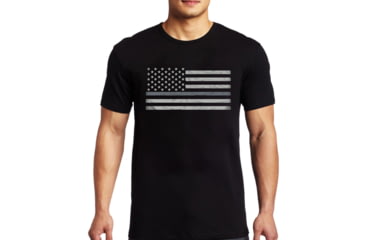 Image of Thin Blue Line Mens - Short Sleeve Classic Thin Silver Line - MENS-CLASSIC-TSL-BLACK-XL