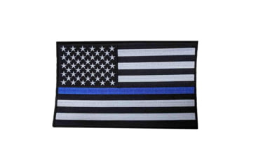 Image of Motorcycle Patch - Thin Blue Line, 6.25 X 10 inches
