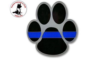 Image of Thin Blue Line Paw Sticker, 3 X 3.5 Inches, Thin Blue Line - TBL-S-PAW