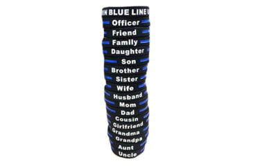 Image of Thin Blue Line Personalized - Silicone Bracelet, Wife, 8 Inch, Thin Blue Line - TBL-WIFE-BR