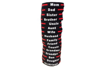 Image of Thin Blue Line Personalized - Thin Red Line Silicone Bracelet, Mom, 8 Inch - TRL-MOM-BR