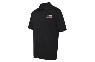 Image of Thin Blue Line Polyester Sport Polo - Embroidered Thin Red Line American Flag - TRL-POLO-SPORT-XXXL