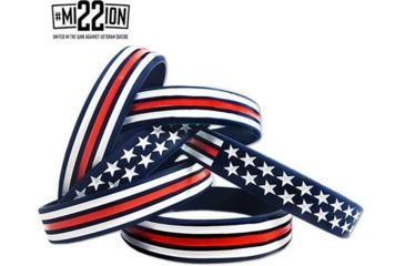 Image of Thin Blue Line Red, White, And Blue American Flag Bracelet, 9-inch, Red/white/blue - RWB-AM-BR-9