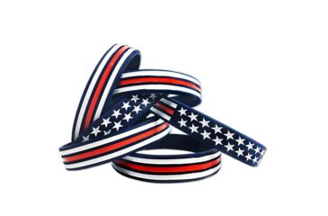 Image of Thin Blue Line Red, White, Blue American Bracelet, 8 Inch, Red/white/blue - RWB-AM-BR