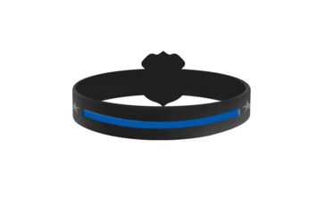 Image of Thin Blue Line Shield Silicone Bracelet, 8 Inch, Thin Blue Line - TBL-AM-SHIELD-8