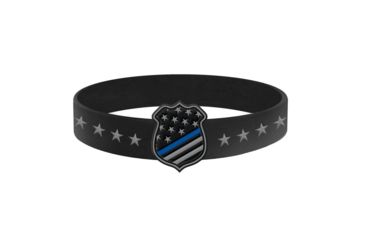 Image of Thin Blue Line Shield Silicone Bracelet, 8 Inch, Thin Blue Line - TBL-AM-SHIELD-8