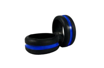 Image of Thin Blue Line Silicone Ring - Womens , Thin Blue Line - WOM-RING-BLUE-SILICONE-4