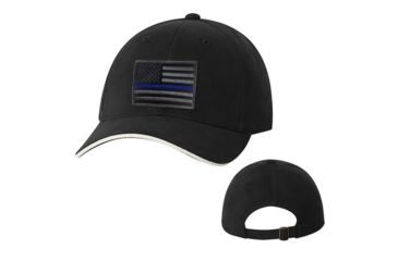 Image of Thin Blue Line Slide Buckle, Subdued Hat - , Thin Blue Line - SLIDE-SUBDUE-BLACK