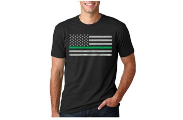 Image of Thin Blue Line T-shirt - Classic, Thin Green Line - Men's-CLASSIC-TGL-BLACK-XXXXL