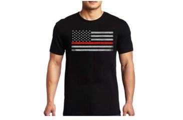 Image of Thin Blue Line T-shirt - Classic Thin Red Line, 4XL, Regular - MEN-RFLG-BIG-LOGO-BLACK-4XL