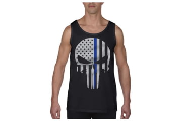 Image of Thin Blue Line Tank - Skull , Black - BLPUN-TANK-BLACK-XXXXL