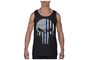 Image of Thin Blue Line Tank - Skull Graphic - TANK-SKULL-XXL