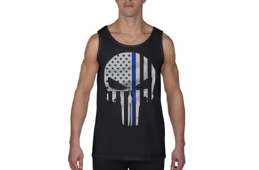 Image of Thin Blue Line Tank - Skull Graphic - TANK-SKULL-LARGE