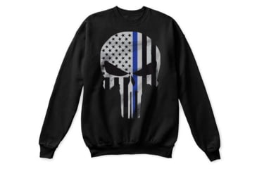 Image of Thin Blue Line Tbl Crewneck Skull - TBL-CREW-SKULL-XXL
