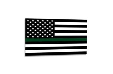 Image of Thin Blue Line Thin Green Line Stickers, 2.5 X 4.5 Inches - TGL-S-AMERICAN-2545