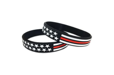 Image of Thin Blue Line Thin Red Line American Flag Bracelet, 8in, TRL-AM-BR-8