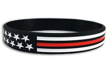 Image of Thin Blue Line Thin Red Line American Flag Bracelet - TRL-AM-BR-9