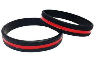 Image of Thin Blue Line Thin Red Line Silicone Bracelet, 9 Inch - TRL-9-BR