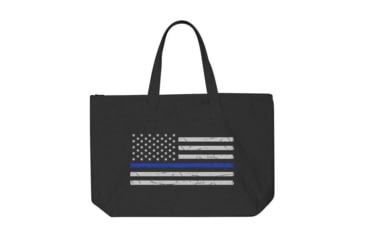 Image of Thin Blue Line Tote Bag W/flag, , Black - DIST-FLAG-CLASSIC-TBL-TOTE-BLACK