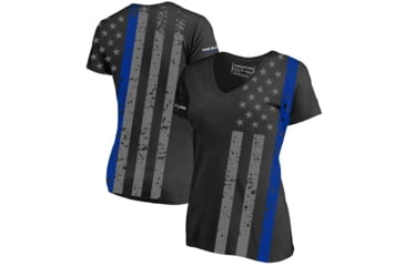 Image of Thin Blue Line Women's Athletic V-neck T-shirt - All-over, - SUB-TBL-WOM-SHIRT-2XL