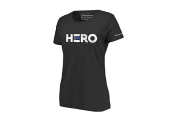 Image of Thin Blue Line Women's T-shirt - Hero, - HERO-TBL-WOM-SHIRT-BLK-2XL