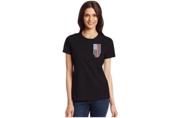 Image of Thin Blue Line Women's T-shirt - Honor/respect Thin Red Line - TRL-WOM-BLACK-XXL