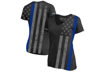 Image of Thin Blue Line Womens Athletic V-neck T-shirt - All-over, - SUB-TBL-WOM-SHIRT-XS
