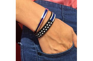 Image of Thin Blue Line Womens Bangle, Thin Blue Line - BANGLE-TBL-LARGE