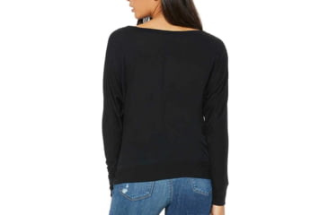 Image of Thin Blue Line Womens Off Shoulder - Classic, - FLAG-TBL-WOM-OS-BLACK-2XL