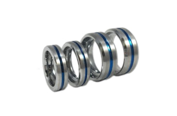 Image of Thin Blue Line Womens Ring, Tungsten, Thin Blue Line - WOM-RING-TUNG-8