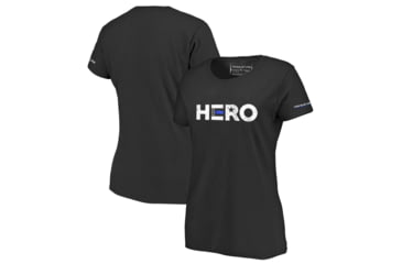 Image of Thin Blue Line Womens T-shirt - Hero, - HERO-TBL-WOM-SHIRT-BLK-L