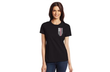 Image of Thin Blue Line Womens T-shirt - Honor/respect Thin Red Line - TRL-WOM-BLACK-LARGE
