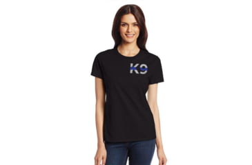 Image of Thin Blue Line Womens T-shirt - K9 - WOMEN-K9-BLACK-LARGE