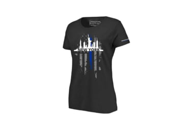 Image of Thin Blue Line Womens T-shirt, Ny Large, - NY-LRG-TBL-WOM-SHIRT-BLK-L
