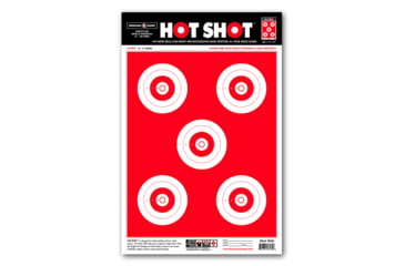 Image of Thompson Target Hot Shot 12.5x19 Paper Shooting Targets, 30 Pack, Red, Large, 8930-30