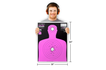 Image of Thompson Target Pink-Fire Life Size Silhouette Training Targets 19x25, 20 Pack, Pink, Extra Large, 0627-20