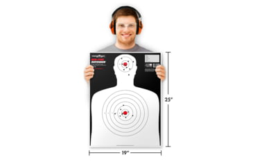 Image of Thompson Target Red-Fire Life Size Silhouette Paper Shooting Targets 19x25, 20 Pack, Red, Extra Large, 0759-20