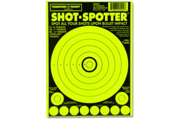 Image of Thompson Target Shot Spotter 6.5x9 Adhesive Peel &amp; Stick Targets, 25 Pack, Green, Extra Small, 5502-25