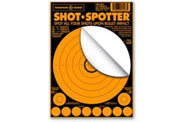 Image of Thompson Target Shot Spotter 6.5x9 Adhesive Peel &amp; Stick Targets, 25 Pack, Yellow, Extra Small, 5503-25