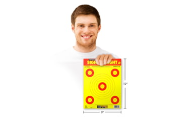 Image of Thompson Target Sight Bright 9x12 Paper Shooting Targets, 50 Pack, Yellow, Small, 2221-50