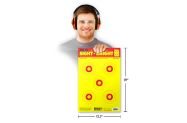 Image of Thompson Target Sight Bright Ultra Bright Paper Shooting Targets 12.5x19, 30 Pack, Yellow, Large, 2222-30