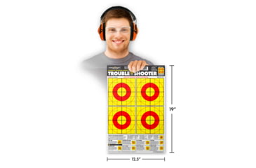 Image of Thompson Target Trouble-Shooter Handgun Diagnostic 12.5x19 Paper Shooting Targets, 30 Pack, Yellow, Large, 2551-30