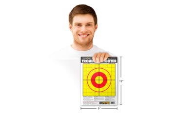 Image of Thompson Target Trouble Shooter Targets Paper Handgun Diagnostic 9x12, 50 Pack, Yellow, Small, 2552-50